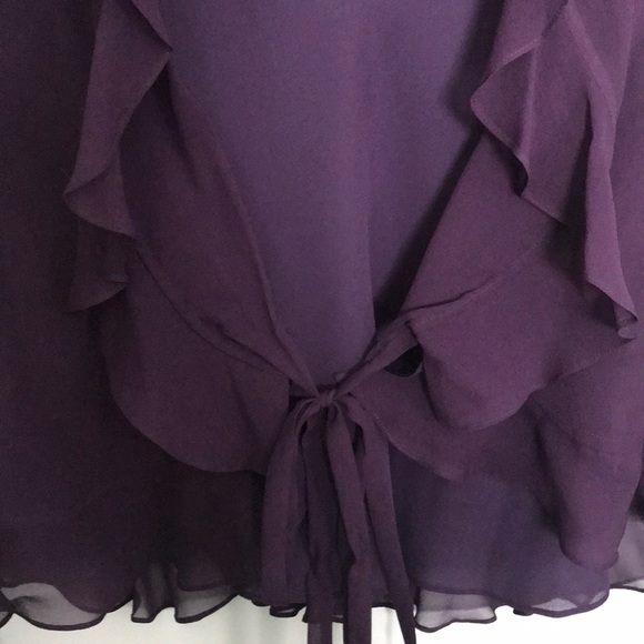 Ralph Lauren 2 piece blouse purple size 8 - Picture 4 of 5